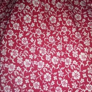 Girl’s Pa’u Hula Skirt Red w/White Floral Print